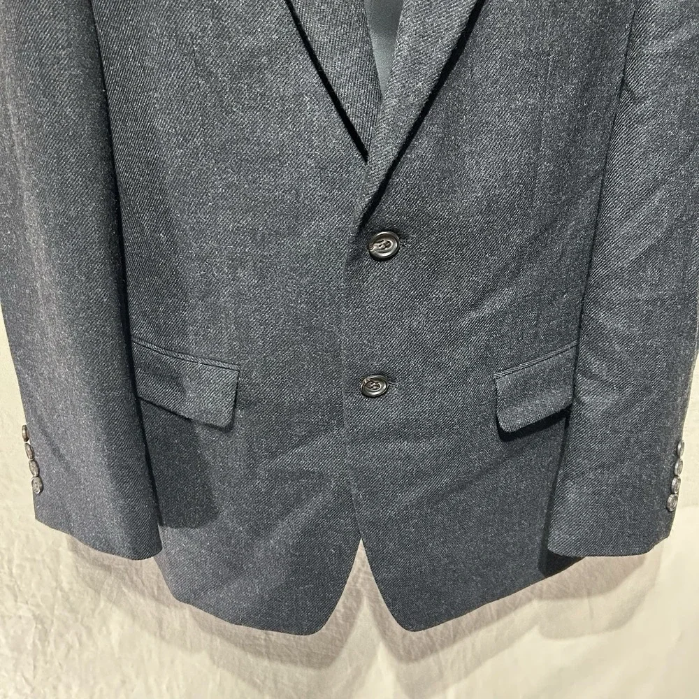 Lauren Ralph Lauren Mens 38S Blazer Suit Jacket Grey 100% Wool